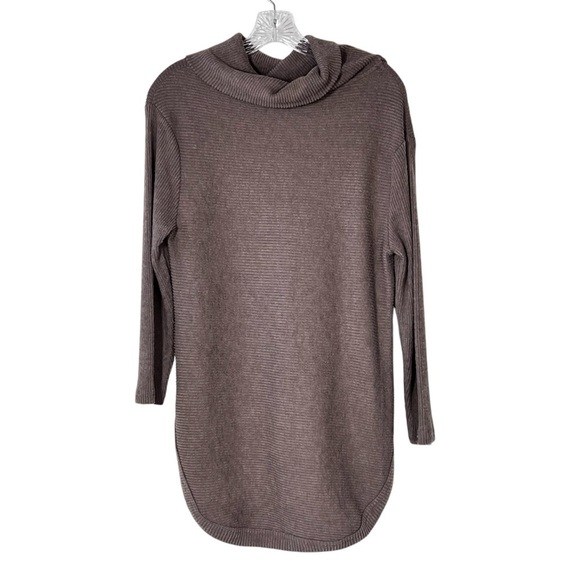 DEMOCRACY Cowl Neck High Low Brown Tunic Top Women's Size XS - Picture 13 of 16